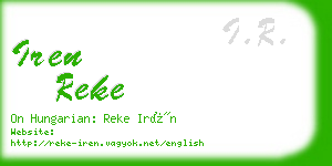 iren reke business card